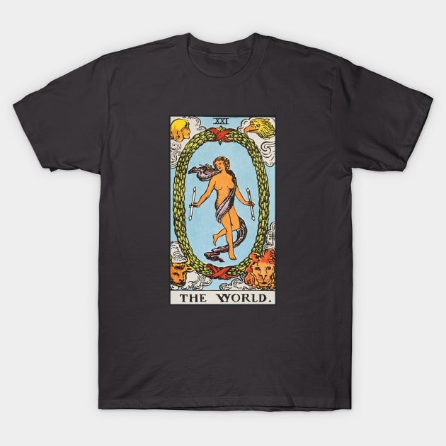 The World tarot card T-Shirt by Nate's World of Tees